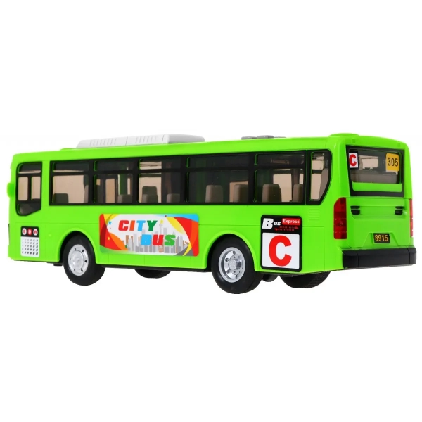 Autobus miejski otwierane drzwi dźwięki zielony