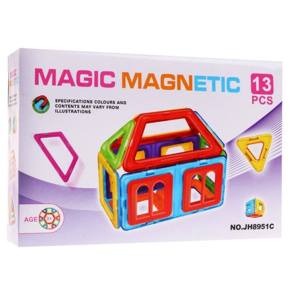 Klocki Magnetyczne Mini Zestaw 13 elementów