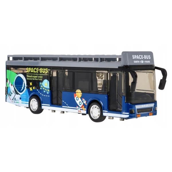 Autobus zabawka Metalowy efekty świetlne dźwiękowe