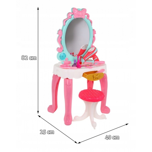 Toaletka dla dziewczynki dźwięk muzyka lustro