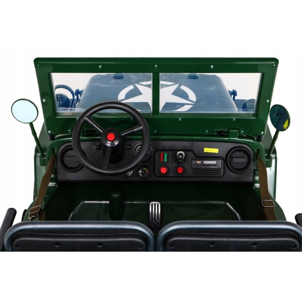 Auto na akumulator Jeep Retro Wojskowy 4x90W 24V