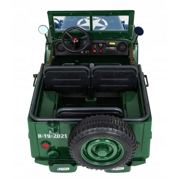 Auto na akumulator Jeep Retro Wojskowy 4x90W 24V