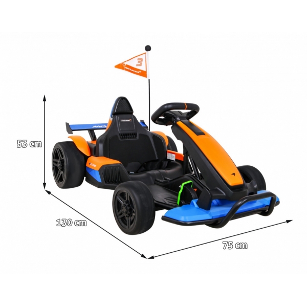 Gokart na akumulator McLaren Drift 2x150W 24V10Ah