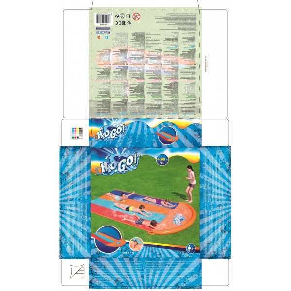 Ślizg Poczwórny H2O GO Speed Ramp 488cm BESTWAY