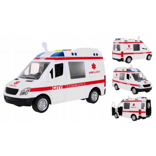 Karetka Ambulans 1:16 Światła Dźwięki