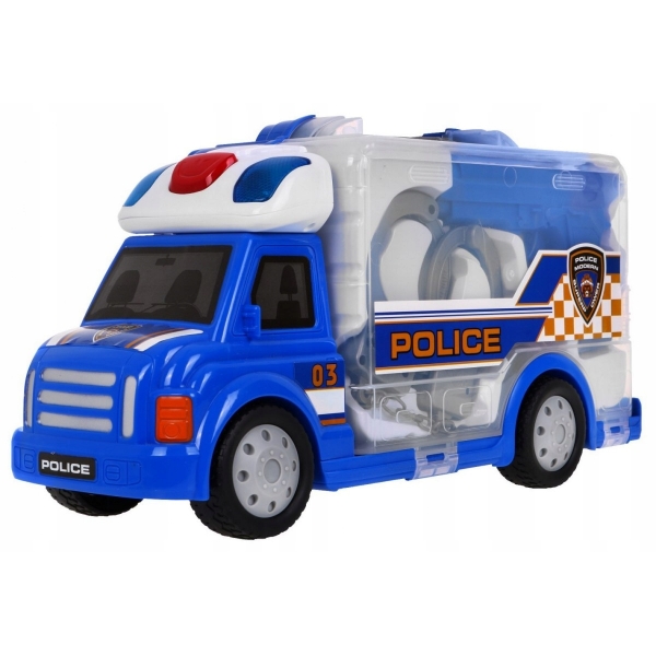 Radiowóz Policja z akcesoriami w walizce