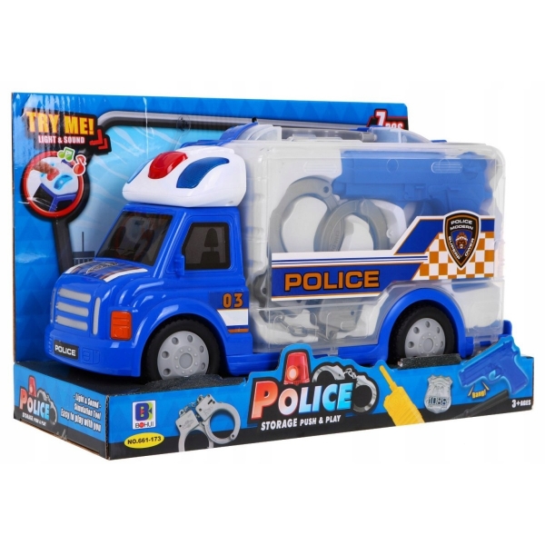 Radiowóz Policja z akcesoriami w walizce