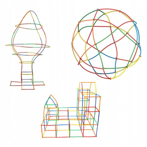 Słomki do budowania klocki konstrukcyjne 680 elem