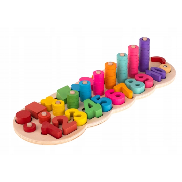 Zabawka edukacyjna drewniana dopasuj kształty