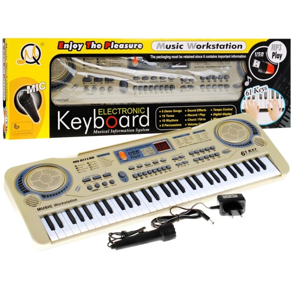 Organy do pierwszej nauki keyboard z mikrofonem