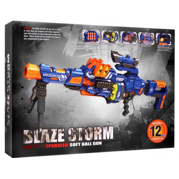 KARABIN półautomat BLAZE + 12 kulek do NERF