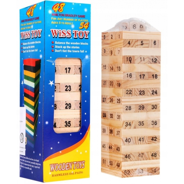 Jenga Classic Gra Zręcznościowa drewniane klocki